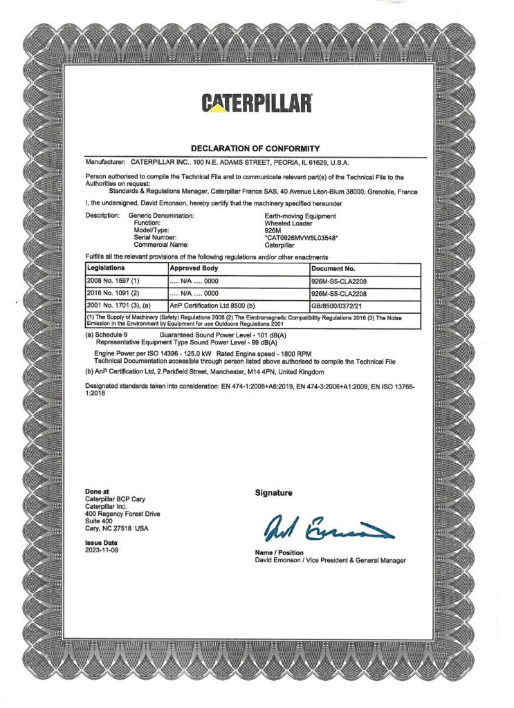 CE Declaration of conformaty